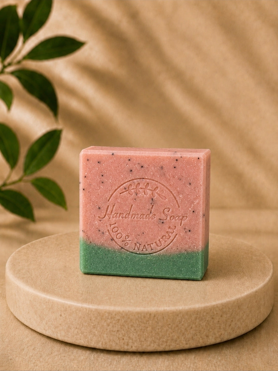 Watermelon tallow soap bar