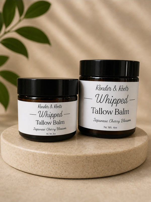 Whipped Tallow Balm scent variant — grass-fed tallow skincare by Render & Roots