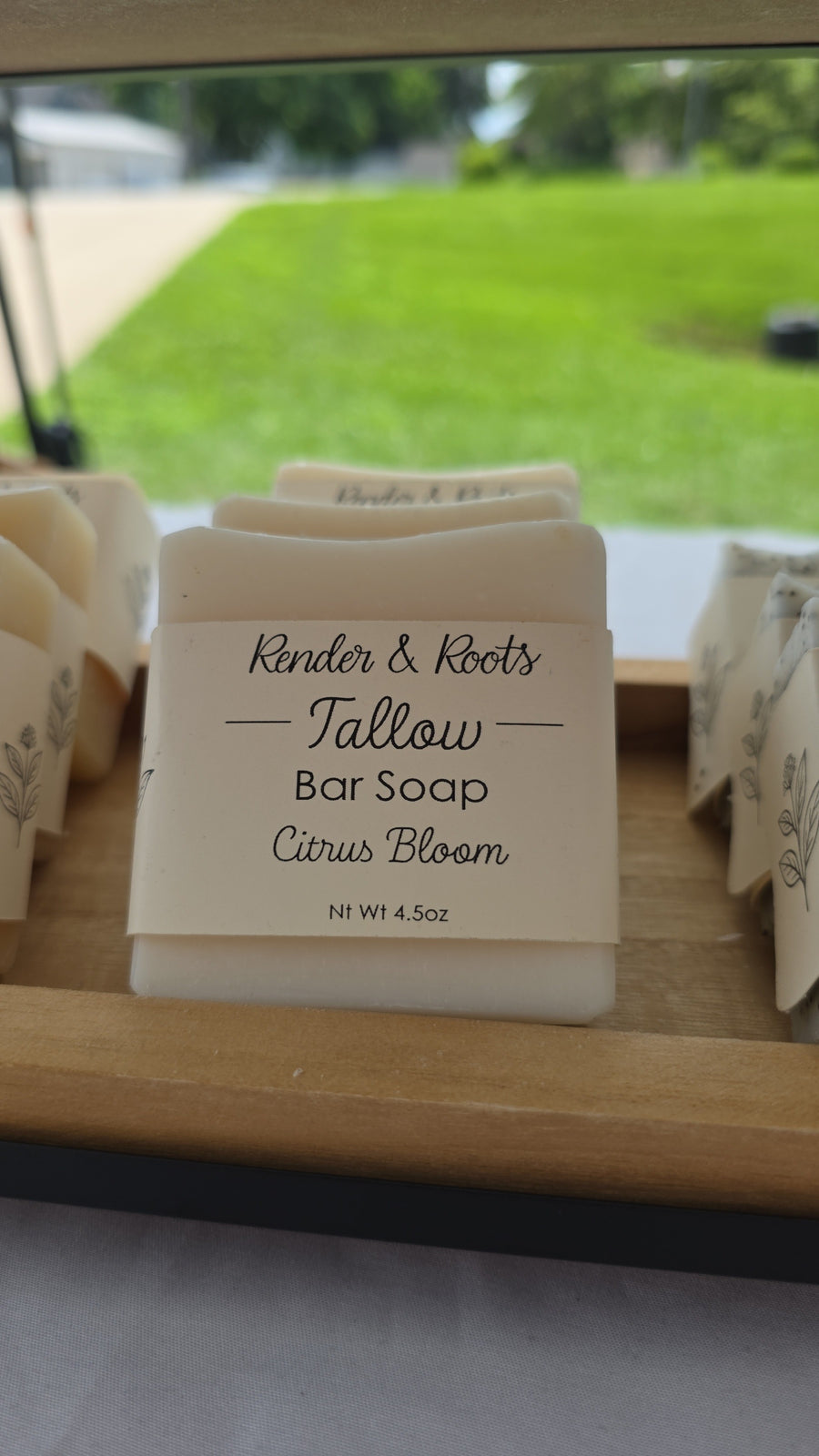 Classic Tallow Body Soap bar — handmade grass-fed tallow soap by Render & Roots